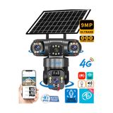 O-KAM PRO Ultimate Okam 6060 9mp (3+3+3) Üç Kameralı Ultra HD 4g Solar Akıllı Güvenlik Kamerası