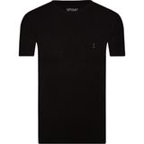 O Yaka Bordo Erkek Tişört - 2XL - Siyah