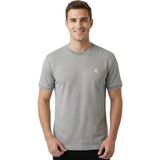 O Yaka Yaka ve Kol Garnili Trender Erkek T-Shirt Modal Gri