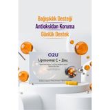 O2U Lipozomal C Vitamini + Çinko Bisglisinat – Yüksek Emilim Bağışıklık ve Antioksidan Desteği 30 Kapsül