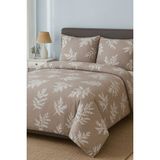 Oab Home Çift Kişilik Çarşaflı Nevresim Takımı Pamuklu 4 Parça Desenli - Kahverengi - 220 x 200 cm