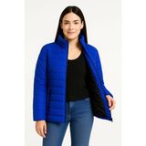 Oada Bomber Mont Ceket – Su Itici Kumaş, Kapitone Astarlı, Fermuarlı, Kışlık - Saks Mavisi - 2XL