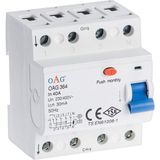 Oag 4X40 Amper 30MA Kaçak Akım Rölesi - OAG 4X40 AMPER 30MA KAÇAK AKIM RÖLESİ