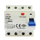 Oag 4x40A 300mA Trifaze Kaçak Akım Rölesi