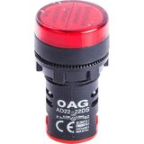 Oag Pano Tipi Kırmızı Sinyal Lambası 22 mm