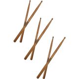 OAK-110-5A-3X Ahşap Meşe Ağacı Bateri Baget Davul Bageti 5A Drumsticks (3 Çift)