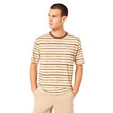 OAKLEY Erkek Blurrred Stripes T-Shirt, Regular Fit, Bej, M Beden