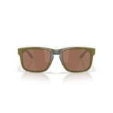 Oakley Erkek Oo9102 Holbrook Polarize Kare Güneş Gözlüğü, Eğreltiotu Uzay Tozu/Prizm Tungsten Polarize, 57 mm