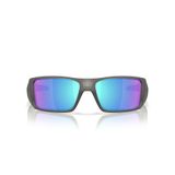 Oakley Erkek OO9231 Heliostat Dikdörtgen Güneş Gözlüğü, Mat Gri Duman/Prizm Safir Polarize, 61 mm