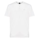 Oakley Regular Fit Düğmeli Bisiklet Yaka T-Shirt, M, FOA404884, White, Erkek