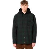 Oakley Siyah - Yeşil Erkek Kareli Zip Ceket FOA404860 Bear Cozy Hooded Jacket - XL