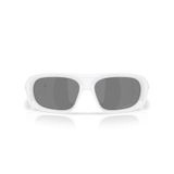 Oakley Unisex Oo9491 Belleville Dikdörtgen Güneş Gözlüğü, İnci Beyaz/Prizm Siyah, 61 mm