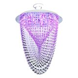 Öalpa Burgu 5'li Rgb Ledli Kumandalı Kristal Taşlı Avize - Krom