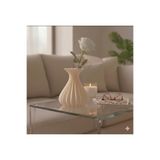 oalpo Vazo Modern Estetik 3D Baskı, 15 cm ,Dekoratif, Bohem Fildişi