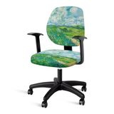 Oamsistay Van Gogh Wheatfield Koltuk Kılıfları Sandalyeler için Koruyucu Esnek Dekoratif Kumaş Kılıf Kurulumu Kolay Koltuk Minderi Bölünmüş Koruyucular Hafif Bilgisayar Ofis Koltuğu Kılıfı