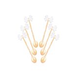 Oasis Çay Kaşığı Beyaz Kelebek 6'lı Set, Paslanmaz Çelik 8883