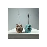 Oasis Decoration Baykuş Not Tutucu 2'li Set (Nane - Kese Kağıdı )