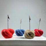 Oasis Decoration Düğüm Not Tutucu 4'lü Set (Gri Mavi-Mercan-Kırmızı-Kese Kağıdı)