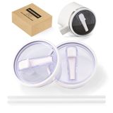 oasiswave 40 oz Bardak Kapağı Değiştirme, 40 oz Tumbler Flip Hasır Kapak Stanley Adventure Quencher Seyahat Tumbler 40 oz, Stanley Yedek Kapak için Dökülmeye Dayanıklı Sıçramaya Dayanıklı Bardak Kapakları (2