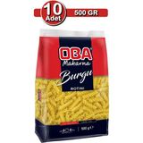 Oba Burgu Makarna 500 G x 10 Adet | Aile ve Ev Tipi Paket - 10 kg