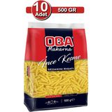Oba Ince Kesme Makarna 500 G x 10 Adet | Çoklu Aile Paketi - 5 kg