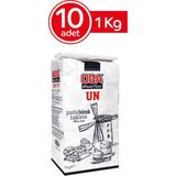 Oba Un 1 kg (10'lu Paket) Çok Amaçlı Mutfak Kullanımı İçin Kaliteli Buğdaydan Üretilmiştir