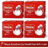 Obaçay Karadeniz Çayı Demlik Poşet 48'li x 4 Adet