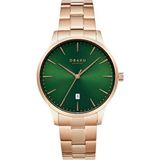 Obaku Denmark V247XDVESV Quartz Çelik Rose Yeşil Kadran 42 mm Erkek Kol Saati - tek ebat