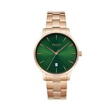 Obaku Denmark V247xdvesv Quartz Çelik Rose Yeşil Kadran 42 Mm Erkek Kol Saati