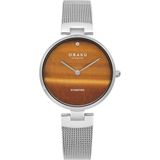 Obaku Denmark V256LHCNMC-DTED Quartz Hasır Gri Kahverengi Kadran 32 mm Kadın Kol Saati - tek ebat