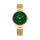 Obaku Denmark V256lhgemg-Dssd Quartz Hasır Altın Rengi Yeşil Kadran 32 Mm Kadın Kol Saati