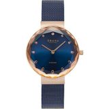 Obaku Denmark V300LXVLML Quartz Çelik Hasır Lacivert Safir Cam 32 mm Kadın Kol Saati - tek ebat
