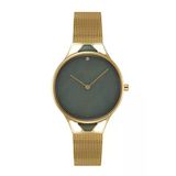 Obaku Denmark V302lxgemg Quartz Hasır Altın Rengi Yeşil Kadran 32 Mm Kadın Kol Saati