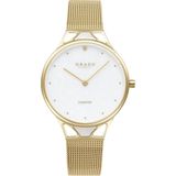 Obaku Denmark V302LXGWMG Quartz Çelik Hasır Altın Rengi Beyaz Kadran Safir Cam 32 mm Kadın Kol Saati - tek ebat