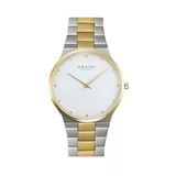 Obaku Denmark V305gxfwsf Quartz Çelik Altın/Gri Beyaz Kadran Safir Cam 42 Mm Erkek Kol Saati