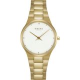 Obaku Denmark V305LXGWSG Quartz Çelik Altın Rengi Beyaz Kadran Safir Cam 32 mm Kadın Kol Saati - tek ebat