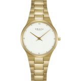 Obaku Denmark V305lxgwsg Quartz Çelik Altın Rengi Beyaz Kadran Safir Cam 32 Mm Kadın Kol Saati