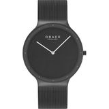 Obaku Denmark V307GXBBMB Quartz Hasır Siyah 40 mm Erkek Kol Saati - tek ebat