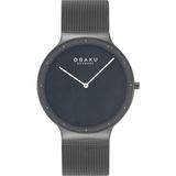 Obaku Denmark V307GXUUMU Quartz Hasır Siyah 40 mm Erkek Kol Saati - tek ebat