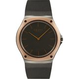 Obaku Denmark V316LXDJMJ Quartz Hasır Kordon Siyah Safir Cam 40 mm Erkek Kol Saati - tek ebat