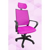 Obc Ofis Büro Concept Atlas Fileli Plastik Yönetici Ofis Büro Bilgisayar Çalışma Koltuğu - Sandalyesi - Pembe