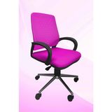 Obc Ofis Büro Concept Comfy Çalışma Sandalyesi | Ofis Koltuğu | Krom Ayaklı - Pembe