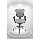 Obc Ofis Büro Concept Depar Krom - Fileli Ofis Büro Öğrenci Çalışma Koltuğu - Sandalyesi - Gri