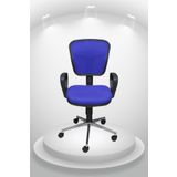 obc ofis büro concept Depar Krom - Fileli Ofis Büro Öğrenci Çalışma Koltuğu - Sandalyesi Mavi