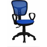 Obc Ofis Büro Concept Kollu Fileli Personel Koltuğu Ofis Koltukları Bilgisayar Koltuğu Sekreter Sandalyesi - Mavi
