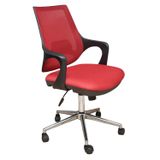 obc ofis büro concept Kontez Büro Çalışma Koltuğu Öğrenci Sandalyesi Krom Ayak Kırmızı