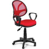 Obc Ofis Büro Concept Ohera Ofis Koltuğu Bilgisayar Çalışma Koltuğu Fileli Kırmızı Krom Ayak