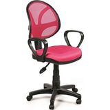Obc Ofis Büro Concept Ohera Ofis Koltuğu Bilgisayar Çalışma Koltuğu Fileli Pembe Krom Ayak