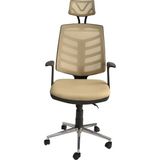 Obc Ofis Büro Concept Piramit Krom Fileli Ofis Büro Öğrenci Çalışma Koltuğu - Sandalyesi - Açık Kahverengi