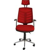 Obc Ofis Büro Concept Piramit Krom Fileli Ofis Büro Öğrenci Çalışma Koltuğu - Sandalyesi - Kırmızı